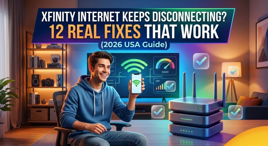 Xfinity internet keeps disconnecting randomly? Learn 12 proven solutions to fix unstable internet, WiFi drops, and connection issues in the USA.