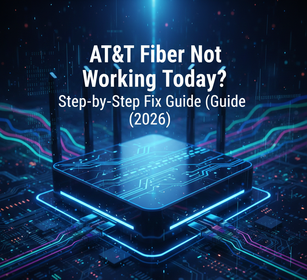 AT&T Fiber not working today? Learn how to fix red light, no internet, slow speed, or outage problems in the USA quickly.