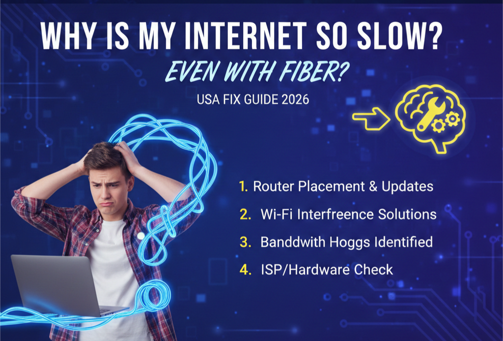 Why Is My Internet So Slow Even With Fiber? (USA Fix Guide 2026)