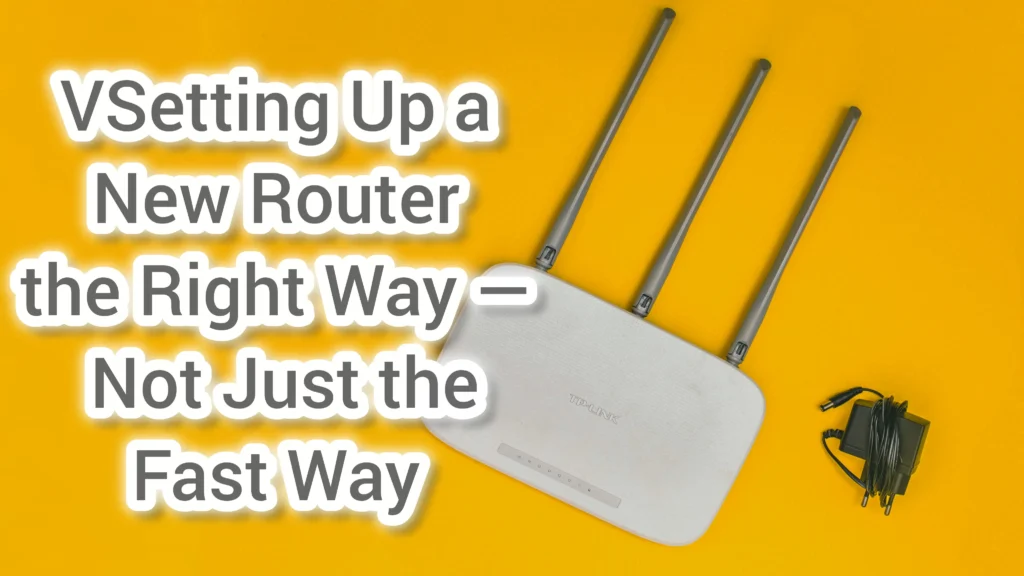 Setting Up a New Router the Right Way — Not Just the Fast Way