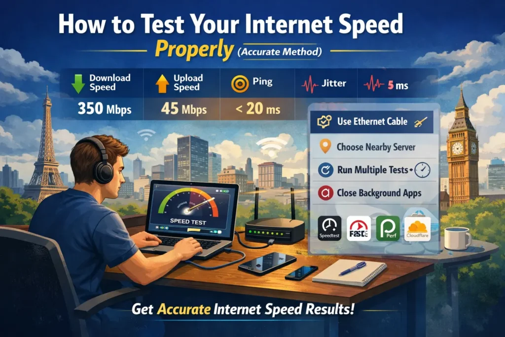 alt="How to test internet speed properly using accurate methods in Europe"